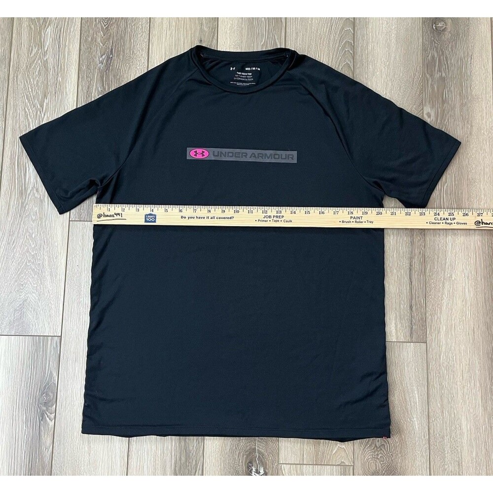 Under Armour Men's UA Tech™ 2.0 Geo Short Sleeve Sz Medium Black/Pink Tech Tee - Picture 10 of 10